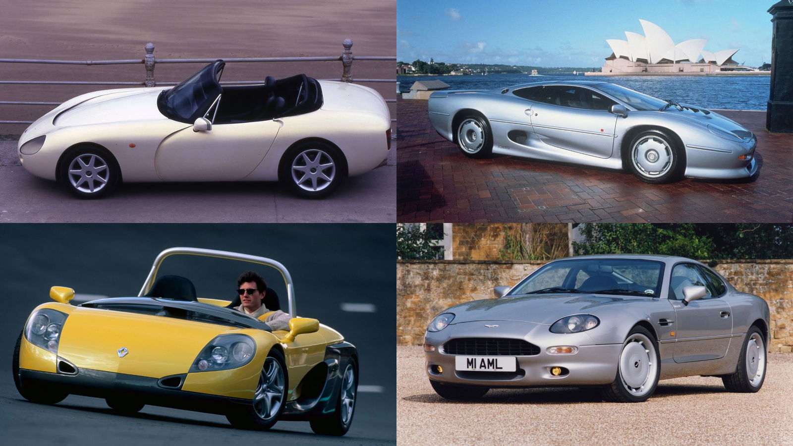 TVR Griffith, Jaguar XJ220, Aston Martin DB7 and Renault Sport Spider